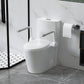 Upgraded Design Armrest, With Glossy Gw 007 1 Piece Toilet With Tornado Flush, Soft Close Seat, Dual Flush Map 1000G, Comfort Chair Seat - Gloss White