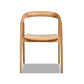 Simeon - Scandinavian Sculpted Dining Chair - Warm Natural Brown