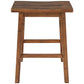 Hilltop - Set of 2 - 24" Walnut Farmhouse Rustic Counter Height Stools - Solid Wood