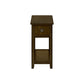 Accent End Table, 2 Tier, Narrow, Lamp, Storage Drawer, Charming Design
