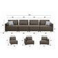Rylie - Modular Sectional Sofa With Toss Pillows