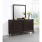 Navarro - 6 Drawer Dresser With Mirror - Brown