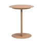Mode - Leatherette Round C-Shaped Sofa Side Table - Saddle Brown