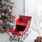 Iron Sleigh Large, Distressed Christmas Santa Sleigh Holiday Decoration