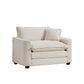 Modern Classic Fabric Single Chair Deep Seat Sofa With Pillow