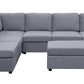 Cassia - 7 Seat Reversible Modular Sectional Sofa With Ottoman