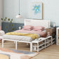 Platform Bed With 2 Tier Storage Shelves, Storage Cabinet
