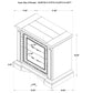 2 Drawer Nightstand With Dual USB Charging Ports - Vintage