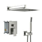 Dual Shower Head 10" Wall Mounted Square Shower System