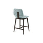 Harvie - Set of 2 - 24" Dusty Blue Armless 360° Swivel Counter Stools with Gun Metal Base