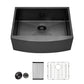 Farmhouse Kitchen Sink, Stainless Steel, Apron Front