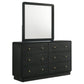 Burton - 6 Drawer Dresser With Mirror - Black