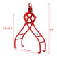 4 Claw Timber Log Lifting Tongs Grabber - Red