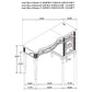 Colwood - 4 Drawer Vanity Desk With And Built In Charging - Silver Gray