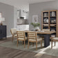 Double Pedestal Table Latte - Light Brown