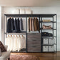 Monica - Walk-In Closet System With Spacious Storage - Gray