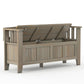 Acadian - Entryway Storage Bench, Handcrafted