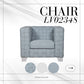 Saree - Chenille Chair - Light Blue