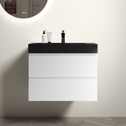 Alice - Bathroom Vanity With Large Storage, Sink, Wall Mounted