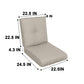 High Back Patio Chair Cushions For Garden (Set of 2)