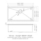 Workstation Kitchen Sink, Single Bowl Undermount