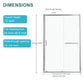 Single Sliding Bypass Shower Door, Tempered Glass Enclosure