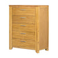 5 Drawer Dresser - Natural Wood / Brown