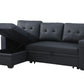 Upholstered Pull Out Sectional Sofa With Chaise