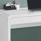 Computer Desk For Home Office, Storage Drawers, Contemporary & Modern - White