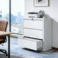 Lateral File Cabinet, Locking Heavy Duty, Anti-Tip Safety Interlock, Vertical Storage For Letter/Legal/A4 Files