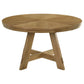 Kent - Round Dining Table - Brown Oak
