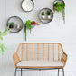 Farmhouse Round Metal Wall Planter (Set of 5) - Gray