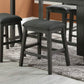 Briarcrest - Set of 2 - 26" Gray Wood Counter Height Bar Stools with High Back and Foam Cushion