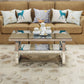 Square Coffee Table For Living Room - Silver