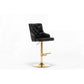 Adjustable Swivel Bar Stool With Nailhead Trim (Set of 2)