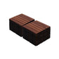 Interlocking Deck Tiles Striped Pattern, Square Acacia Hardwood Outdoor Flooring For Patio, Bancony, Pool Side