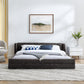 Modern Upholstered Bed Frame With Thick Fabric And Headboard