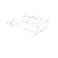 Custom Configuration Modular Sectional & Toss Pillows