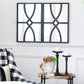 Rectangular Wooden Wall Mirror With Antique Frame, Vertical Or Horizontal Home Decor For Living Room (Set of 2)