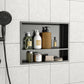 Modern Stainless Steel Shower Niche Double Shelf For Bathroom