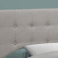 Full Size Bed Headboard Only, Upholstered, Transitional - Gray
