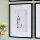 Architecture Wall Art Prints, Home Decor Art For Living Room Dining Room Entryway (Set of 4) - White / Black