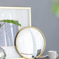 Round Mirror, Circle Mirror With Iron Frame For Living Room Bedroom Vanity Entryway Hallway