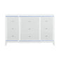 Adalid - Dresser With LED Light And Glittered Drawer Fronts - White