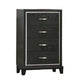1 Piece Chest Tapered Legs Bedroom Furniture - Black