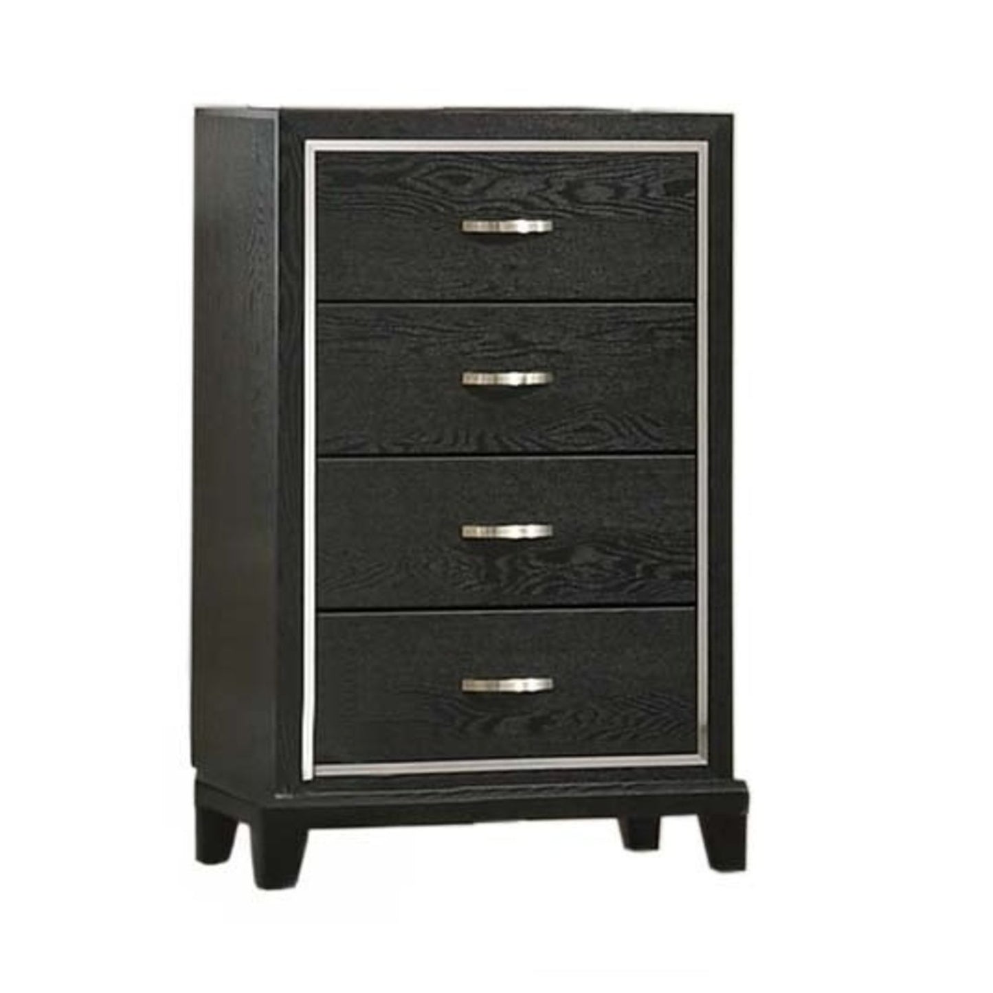 1 Piece Chest Tapered Legs Bedroom Furniture - Black