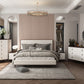Carena - 5 Piece Bedroom Set (Eastern King Dresser Chest Mirror Nightstand) - Brown / Light Gray / White