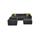 Custom Configuration Modular Sectional With Toss Pillows