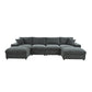 Sectional Sofa With 2 Ottomans And Toss Pillows