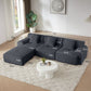 L Shaped Modular Sectional Sofa And Movable Ottoman
